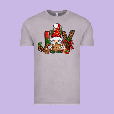 Joy Christmas With Gnome Bbs Vintage Tee Designed By Bundleandbundleshop