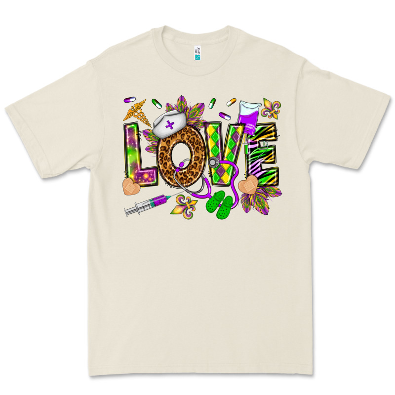 Mardi Gras Love Nurse Premium Tee by HowdyJamesFarm | Teevron