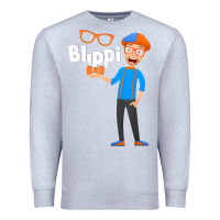 Heather Grey Kids Cartoon Blippis funny Premium Sweatshirt - maiPhamDesign