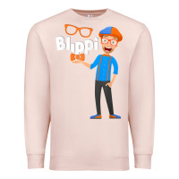 Pale Pink Kids Cartoon Blippis funny Premium Sweatshirt - maiPhamDesign