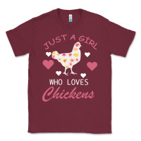 Burgundy Just A Girl Who Love Chickens Classic Tee - Bettercallsaul