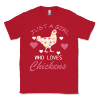 Red Just A Girl Who Love Chickens Classic Tee - Bettercallsaul