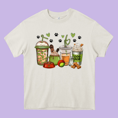 Dog Mom Coffee Heavy Core Tee Designed By Jasminsmagicworld