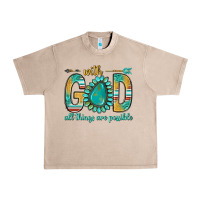 French Oak with god all things are possible with turquoise gemstone bbs Urban Heavy Tee - BundleAndBundleShop