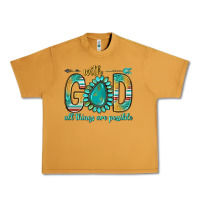 Peanut Butter with god all things are possible with turquoise gemstone bbs Urban Heavy Tee - BundleAndBundleShop