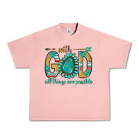 Salmon with god all things are possible with turquoise gemstone bbs Urban Heavy Tee - BundleAndBundleShop