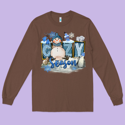 Cozy Season Long Sleeve Tee Designed By Fadigitalartstudio