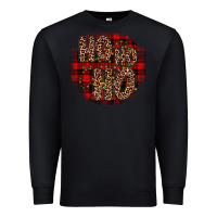 Black ho ho ho wood slice ornament Premium Sweatshirt - JahusDesignShop
