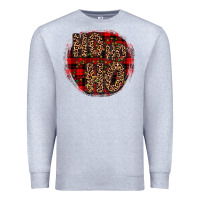 Heather Grey ho ho ho wood slice ornament Premium Sweatshirt - JahusDesignShop