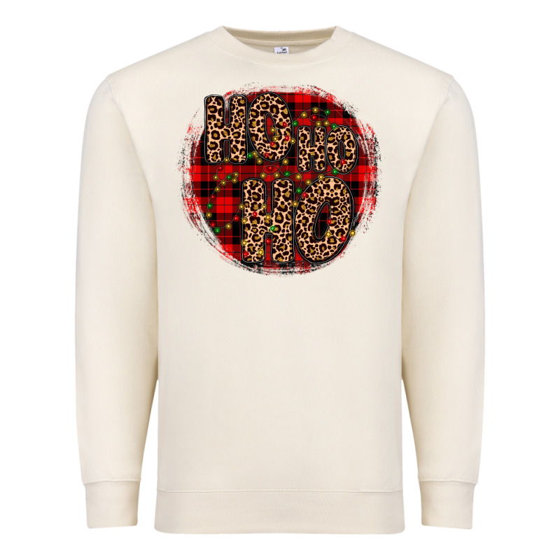 Ho Ho Ho Wood Slice Ornament Premium Sweatshirt by JahusDesignShop | Teevron