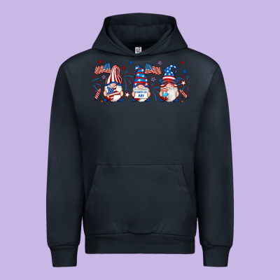 4th Of July Gnomes Libbey Glass Urban Hoodie Designed By Ranaportraitstore
