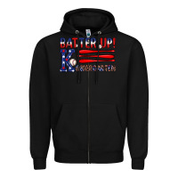 Black patriotic baseball kindergarten theme Zipper Hoodie - JahusDesignShop