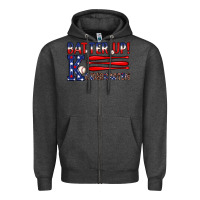 Charcoal Heather patriotic baseball kindergarten theme Zipper Hoodie - JahusDesignShop