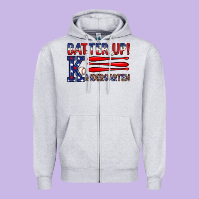 Patriotic Baseball Kindergarten Theme Zipper Hoodie Designed By Jahusdesignshop
