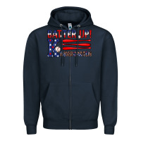 Navy patriotic baseball kindergarten theme Zipper Hoodie - JahusDesignShop