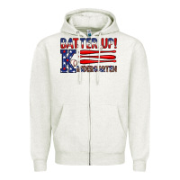 Oatmeal Heather patriotic baseball kindergarten theme Zipper Hoodie - JahusDesignShop