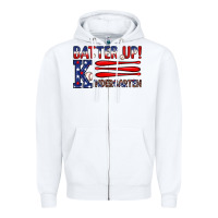 White patriotic baseball kindergarten theme Zipper Hoodie - JahusDesignShop