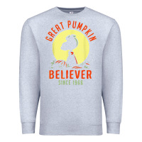 Heather Grey Peanuts, Great Pumpkin Believer Since 1966 Halloween Premium Sweatshirt - maiPhamDesign