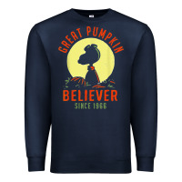 Navy Peanuts, Great Pumpkin Believer Since 1966 Halloween Premium Sweatshirt - maiPhamDesign