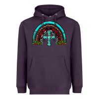 Plum cross christmas rainbow Heavyweight Hoodie - JahusDesignShop