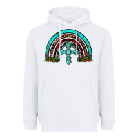 White cross christmas rainbow Heavyweight Hoodie - JahusDesignShop