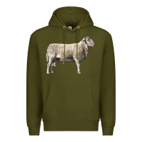 Army Green katahdin sheep Premium Hoodie - LillyAllenDesigns