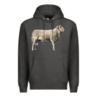 Charcoal Heather katahdin sheep Premium Hoodie - LillyAllenDesigns