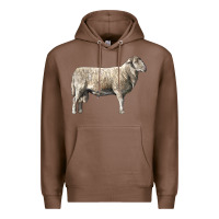 Chestnut katahdin sheep Premium Hoodie - LillyAllenDesigns