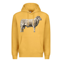 Mustard katahdin sheep Premium Hoodie - LillyAllenDesigns