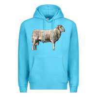 Ocean Blue katahdin sheep Premium Hoodie - LillyAllenDesigns