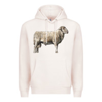 Pale Pink katahdin sheep Premium Hoodie - LillyAllenDesigns