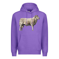 Purple katahdin sheep Premium Hoodie - LillyAllenDesigns