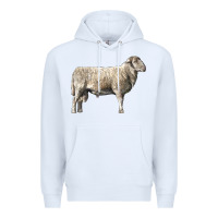 White katahdin sheep Premium Hoodie - LillyAllenDesigns