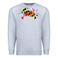 Heather Grey Maryland Crab State Pride Flag Premium Sweatshirt - maiPhamDesign