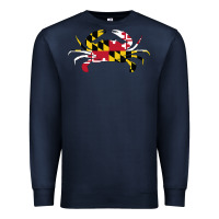 Navy Maryland Crab State Pride Flag Premium Sweatshirt - maiPhamDesign