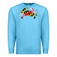 Ocean Blue Maryland Crab State Pride Flag Premium Sweatshirt - maiPhamDesign