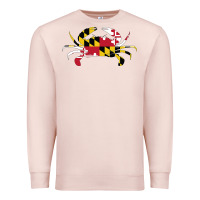 Pale Pink Maryland Crab State Pride Flag Premium Sweatshirt - maiPhamDesign