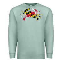 Seafoam Maryland Crab State Pride Flag Premium Sweatshirt - maiPhamDesign