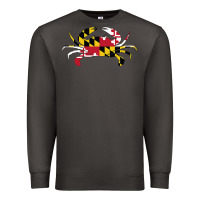Smoke Maryland Crab State Pride Flag Premium Sweatshirt - maiPhamDesign