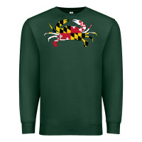 Sports Green Maryland Crab State Pride Flag Premium Sweatshirt - maiPhamDesign