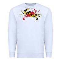 White Maryland Crab State Pride Flag Premium Sweatshirt - maiPhamDesign