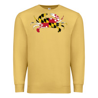 Antique Gold Maryland Crab State Pride Flag Premium Sweatshirt - maiPhamDesign