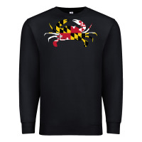 Black Maryland Crab State Pride Flag Premium Sweatshirt - maiPhamDesign