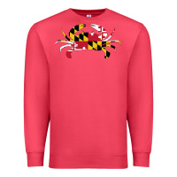 Cardinal Maryland Crab State Pride Flag Premium Sweatshirt - maiPhamDesign
