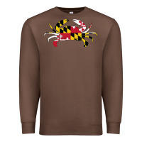 Chestnut Maryland Crab State Pride Flag Premium Sweatshirt - maiPhamDesign