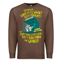 Chestnut Pinky and the Brain The World Premium Sweatshirt - maiPhamDesign