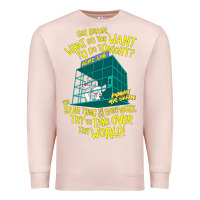 Pale Pink Pinky and the Brain The World Premium Sweatshirt - maiPhamDesign