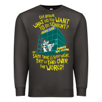 Smoke Pinky and the Brain The World Premium Sweatshirt - maiPhamDesign