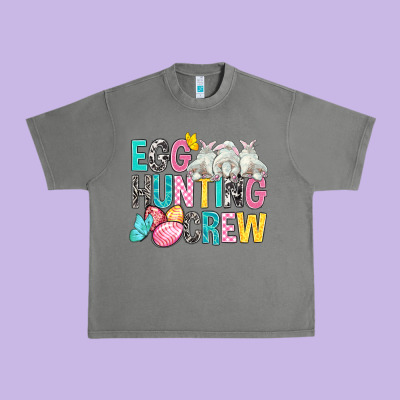 Egg Hunting Crew Easter Day Urban Heavy Tee Designed By Bundleandbundleshop