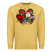 Antique Gold heart  wood slice ornament Premium Sweatshirt - JahusDesignShop